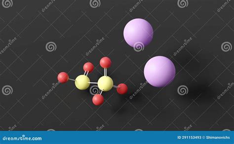 Potassium Metabisulfite Molecule, Molecular Structure, Antioxidant E224 ...