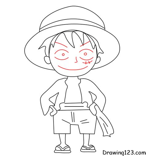 Luffy Çizimi Eğitimleri - Adım adım Luffy nasıl çizilir