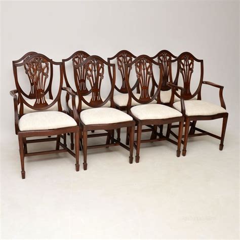 8 Antique Georgian Style Mahogany Dining Chairs - Antiques Atlas