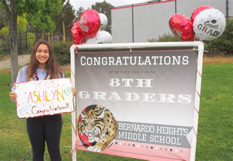 Bernardo Heights Middle School holds eighth grade promotion parade ...