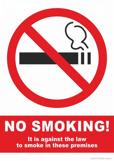 Printable No Smoking Signs Free Download - Free Printables