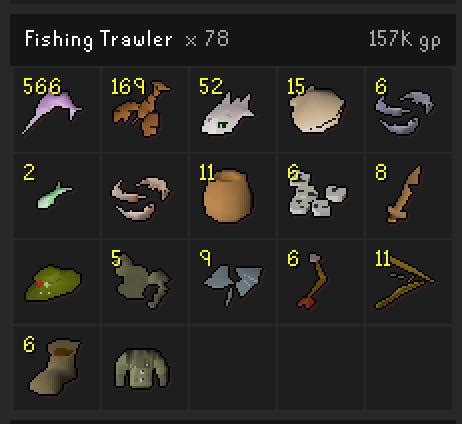 78 fishing trawler trips, only half of the anglers outfit : r/2007scape