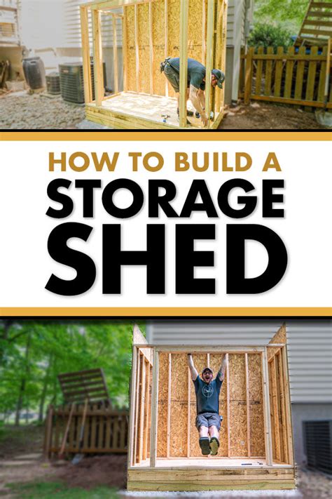 How To Build A Storage Shed Part 1 : Framing The Floor, Walls & Roof ...