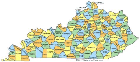 Kentucky County Map | Kentucky Counties Map