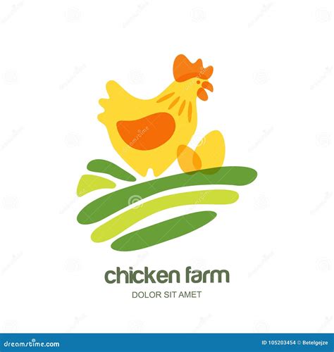 Chicken Farm Emblem. Egg Farm Logo. Poultry Factory Sign. Eggs P Vector ...