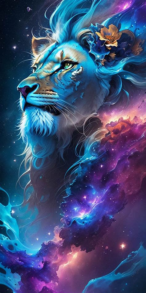 Lion In Space Wallpaper Background Wallpaper Image For Free Download ...