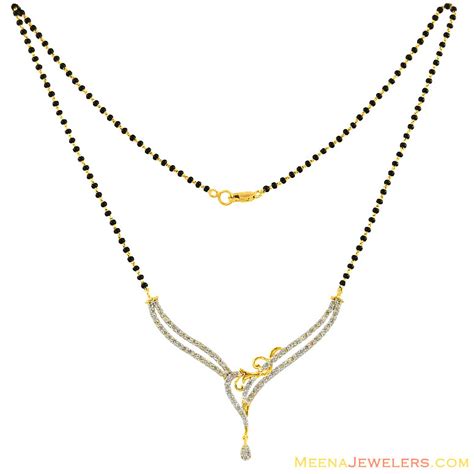 18K Fancy Diamond Mangalsutra - DiMa11945 - 18K Gold Diamond ...