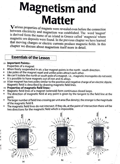 Magnetism and matter - Magnetism and Matter ariouS properties of ...