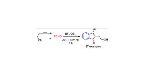 Synthesis of Indenes by a BF3·OEt2-Mediated, One-Pot Reaction of Aryl ...