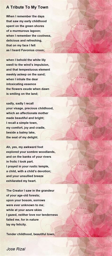 mother's birthday poem by jose rizal - Charolette Christie