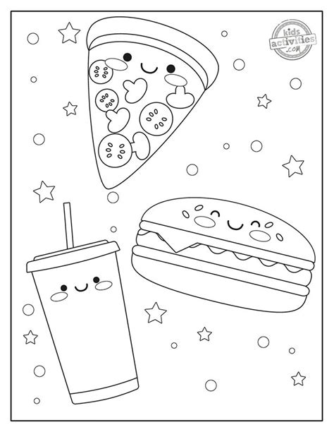 Best Cute Food Coloring Pages to Print & Color | Food coloring pages ...