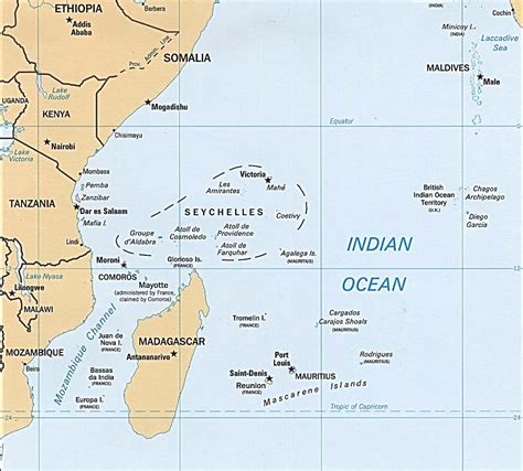 Indian Ocean Islands Map - Greatest Africa