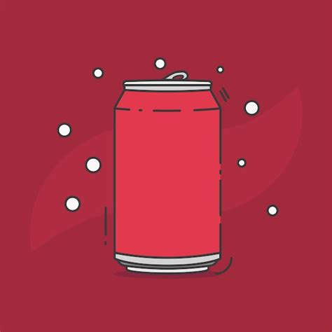 Premium Vector | Red soda can vector illustration