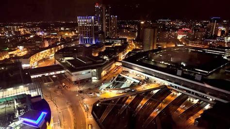 Download Birmingham City At Night Scene Wallpaper | Wallpapers.com