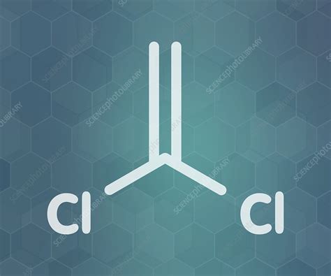 1,1-dichloroethene molecule, illustration - Stock Image - F030/4702 ...