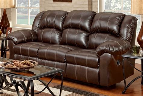 Best Leather Reclining Sofa Brands Reviews: Alpha Leather Dual ...