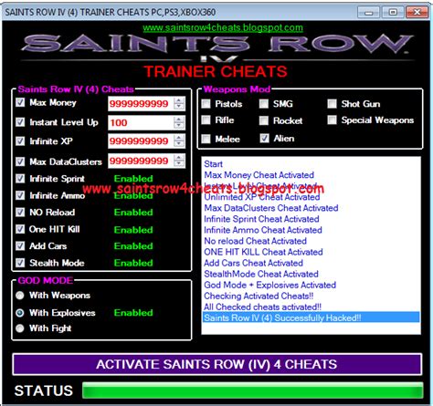 Saints Row 4 Cheats