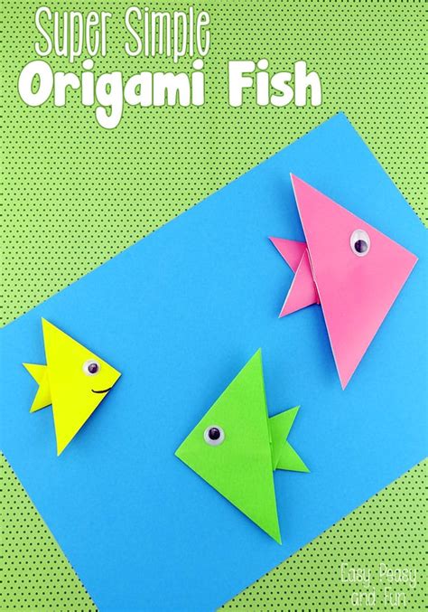 Easy Origami Fish - Origami for Kids - Easy Peasy and Fun