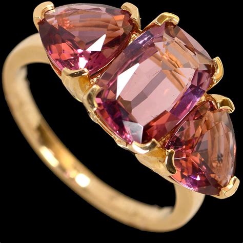 Antique Jewellery » 18ct pink tourmaline ring