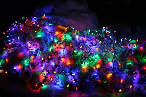 Christmas Lights in Snow – Ruth E. Hendricks Photography