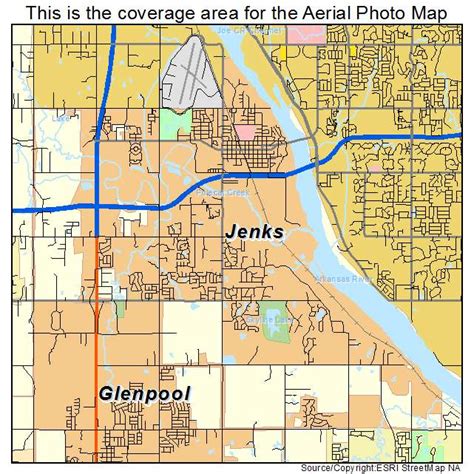 Aerial Photography Map of Jenks, OK Oklahoma