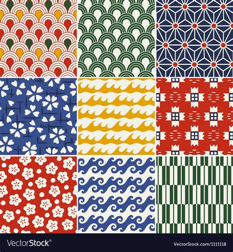 Seamless japanese style kimono pattern Royalty Free Vector