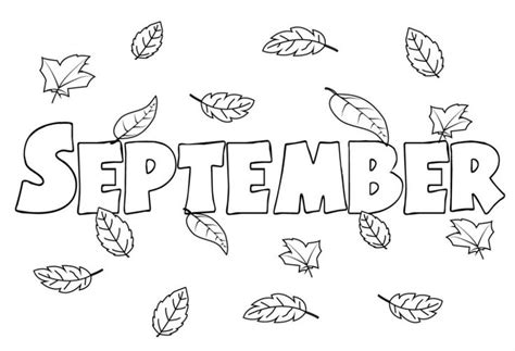 September Coloring Pages To Print, Preschool, Kindergarten, Free ...