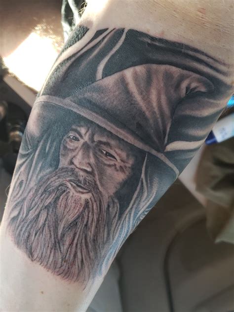 Just finished my Gandalf tattoo. I'm a little worried about the mouth ...