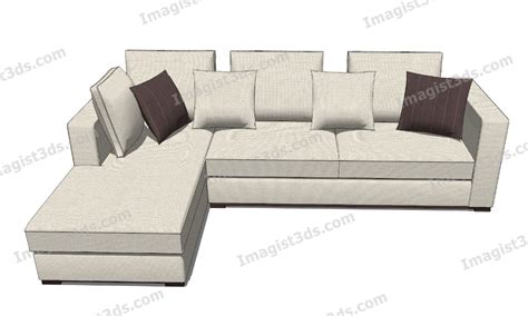 #030151 – L-Shaped Sofa 3D Model – Imagist3ds – 3D Product ...