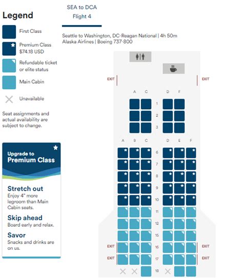 Alaska Airlines Seating Map | Elcho Table