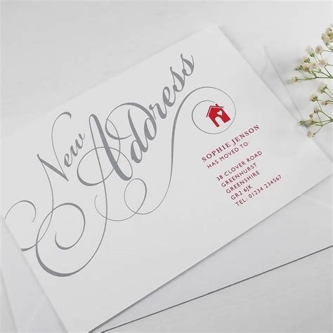 personalised new address cards by prettywild design ...