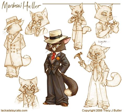 Lackadaisy :: Mordecai Heller | Character design animation, Character ...