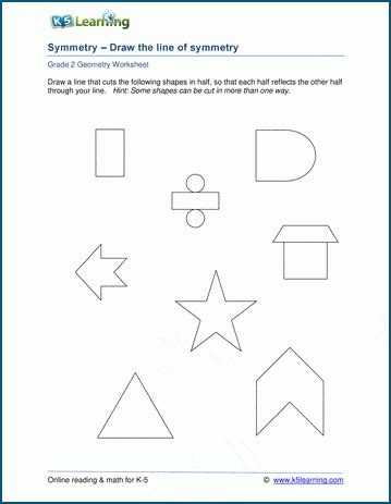 Lines of Symmetry Worksheets | K5 Learning