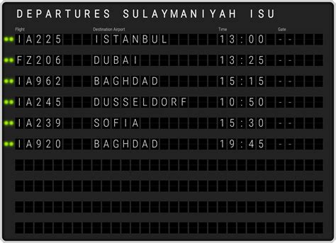 Sulaymaniyah Sulaimaniyah International Airport Departures & [ISU ...