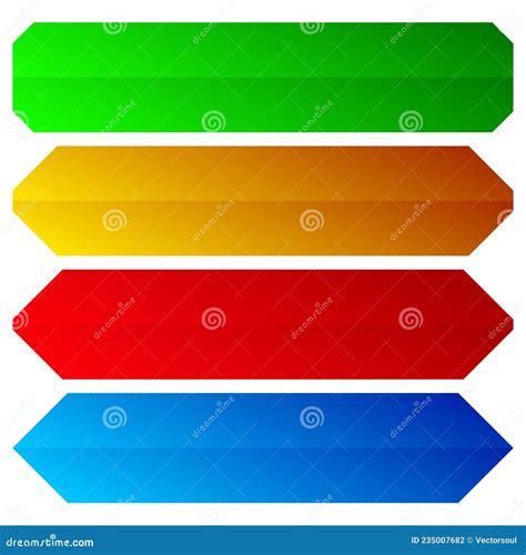 Simple Geometric Button, Banner, Plaque Shape, Design Element Vector ...