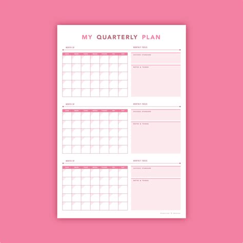 Quarterly Printable Calendar - 2024 CALENDAR PRINTABLE