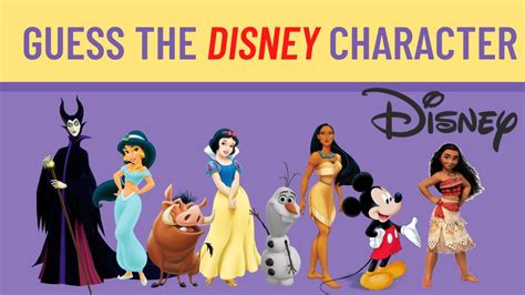 Guess The DISNEY Character - Disney Quiz - YouTube