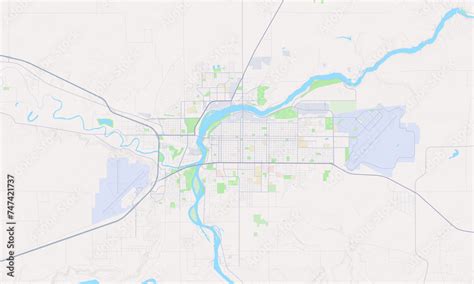 Great Falls Montana Map, Detailed Map of Great Falls Montana Stock ...