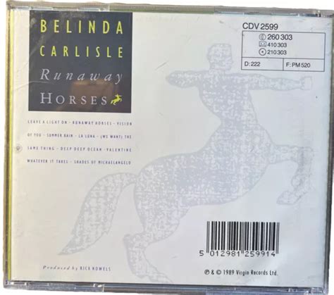 BELINDA CARLISLE : Runaway Horses (1989) CD EUR 2,11 - PicClick FR