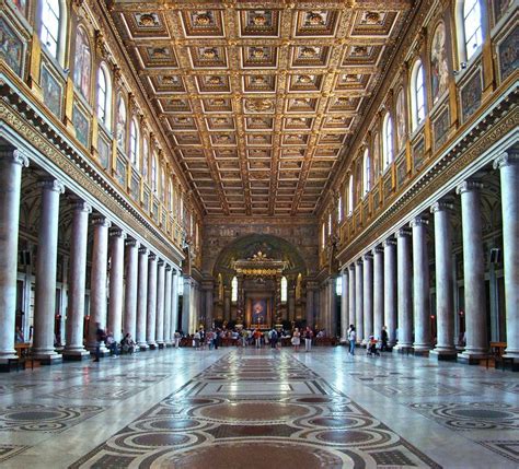 Interior of the Basilica of Santa Maria Maggiore, Vatican, Rome, Italy ...