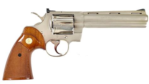 Lot - COLT PYTHON .357 MAGNUM NICKEL 6" REVOLVER