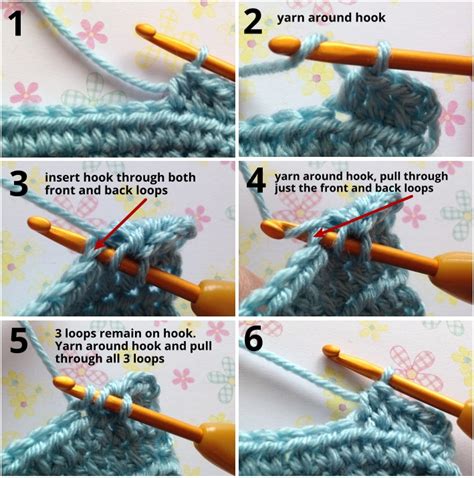 Half Double Crochet Diagram