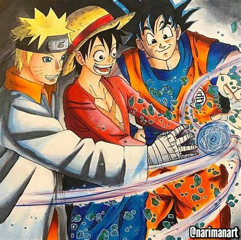 Luffy Goku And Naruto