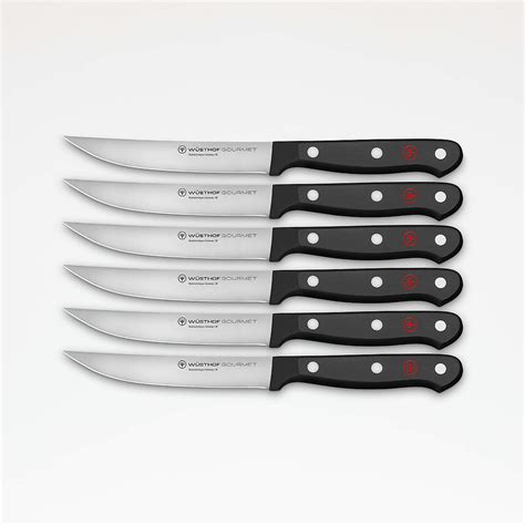 Wusthof Gourmet Stamped Steak Knives, Set of 6 + Reviews | Crate & Barrel