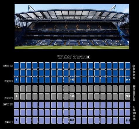 stamford bridge seating plan with seat numbers | Chelsea stadium ...