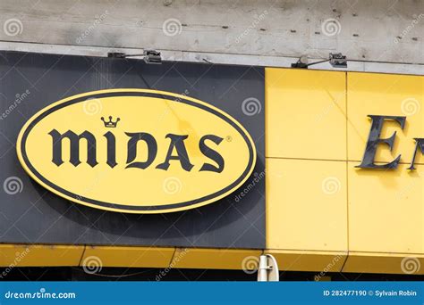 Midas Car Logo Brand and Text Sign for Station with Automobiles Service ...