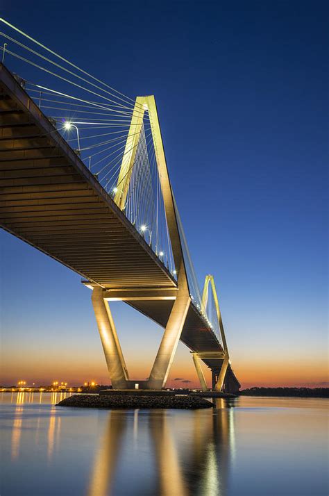 Charleston SC Arthur Ravenel Jr. Bridge at Sunset Photograph by Dave ...