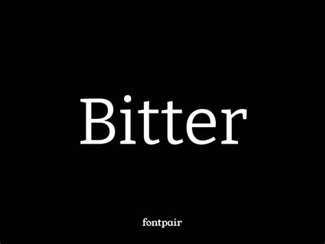 Bitter - Free Slab Font - Fontpair