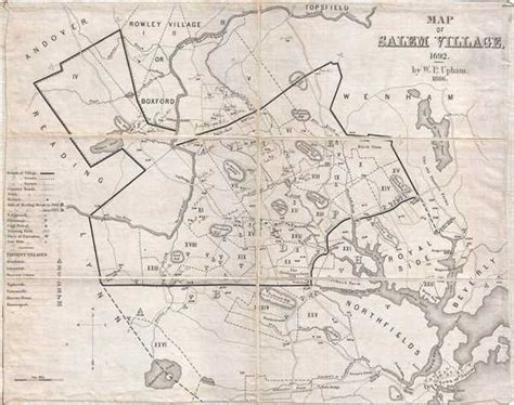 Map of Salem Village, 1692.: Geographicus Rare Antique Maps