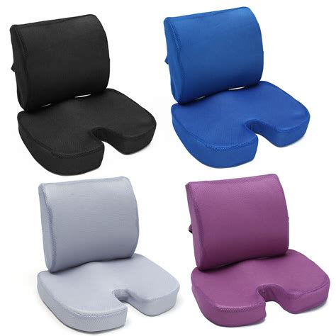 Orthopedic Memory Foam Seat Cushion Waist Pillow Tailbone Lumbar Back ...